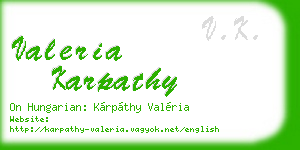 valeria karpathy business card